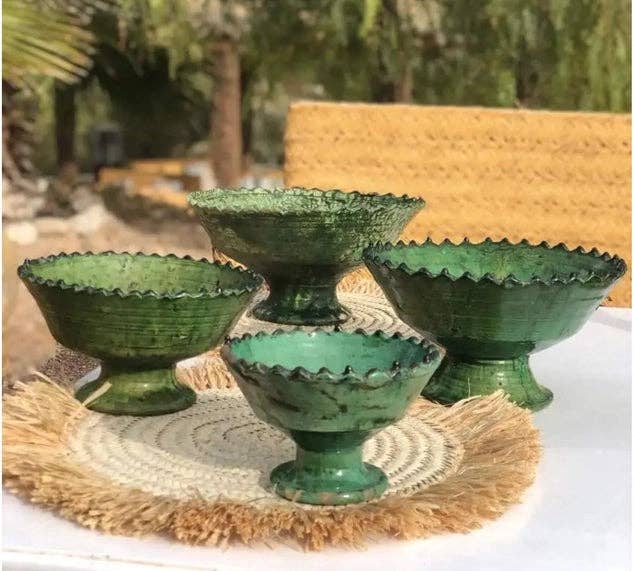 Tamegroute Fruit Bowl or Planter – Handmade Moroccan Pottery