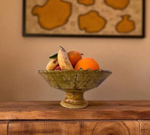 Tamegroute Fruit Bowl or Planter – Handmade Moroccan Pottery