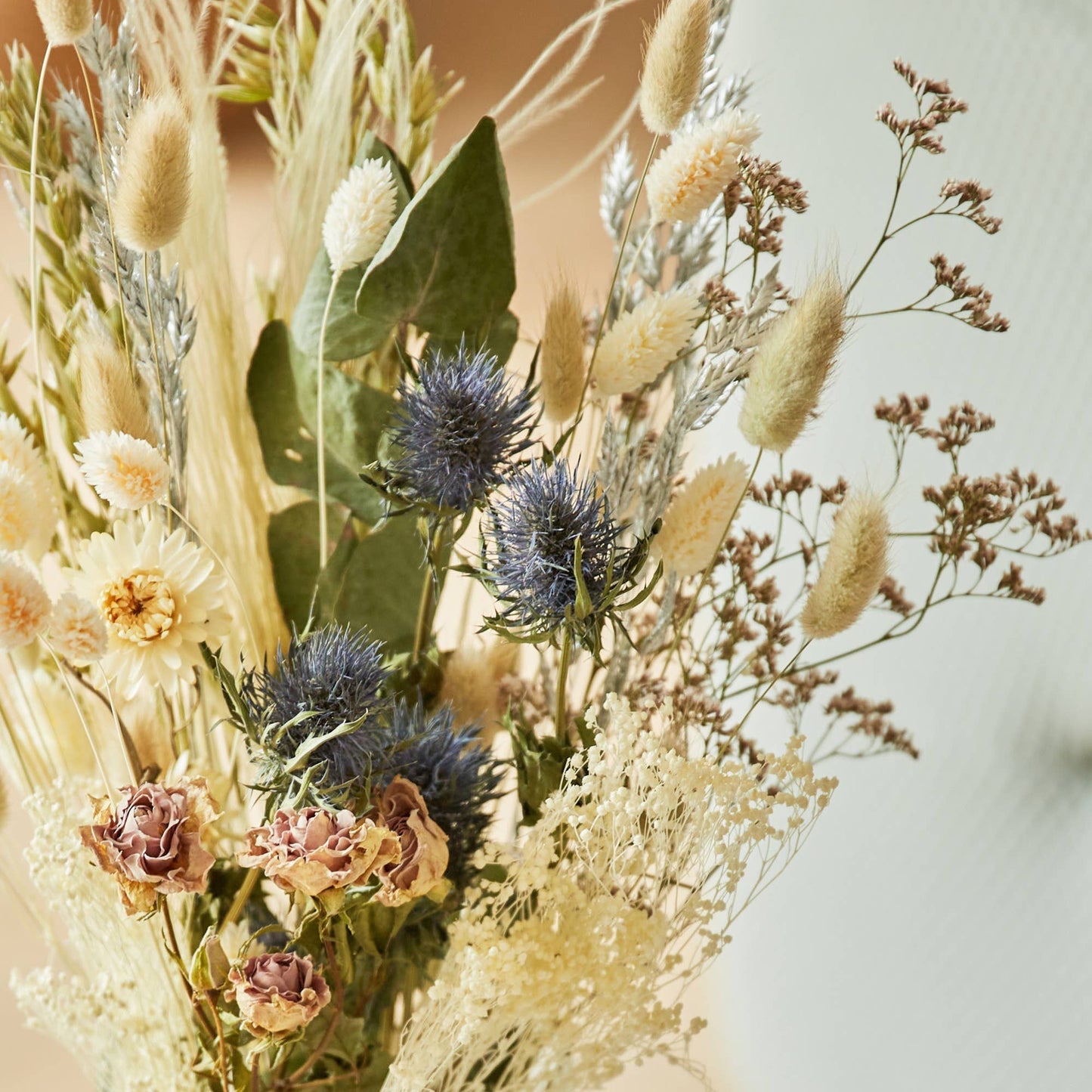 Dried Flowers - Christmas Field Bouquet Frosted White
