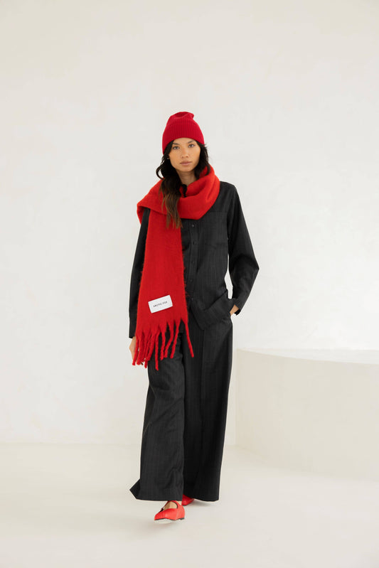 The Stockholm Scarf - 100% Recycled - Crimson Red