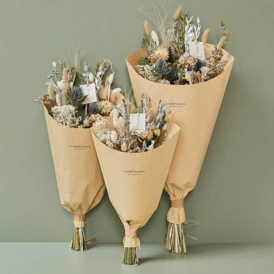 Dried Flowers - Christmas Field Bouquet Frosted White