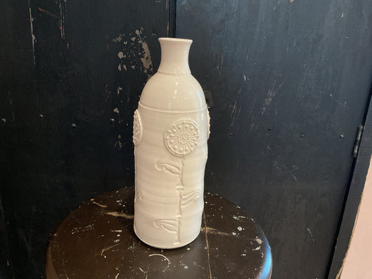 Dandelion Bottle Vase - White