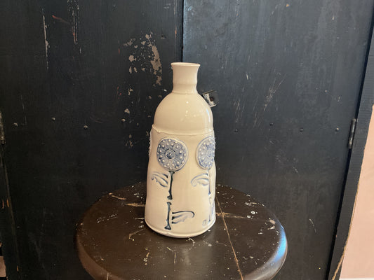 Dandelion Bottle Vase - Blue