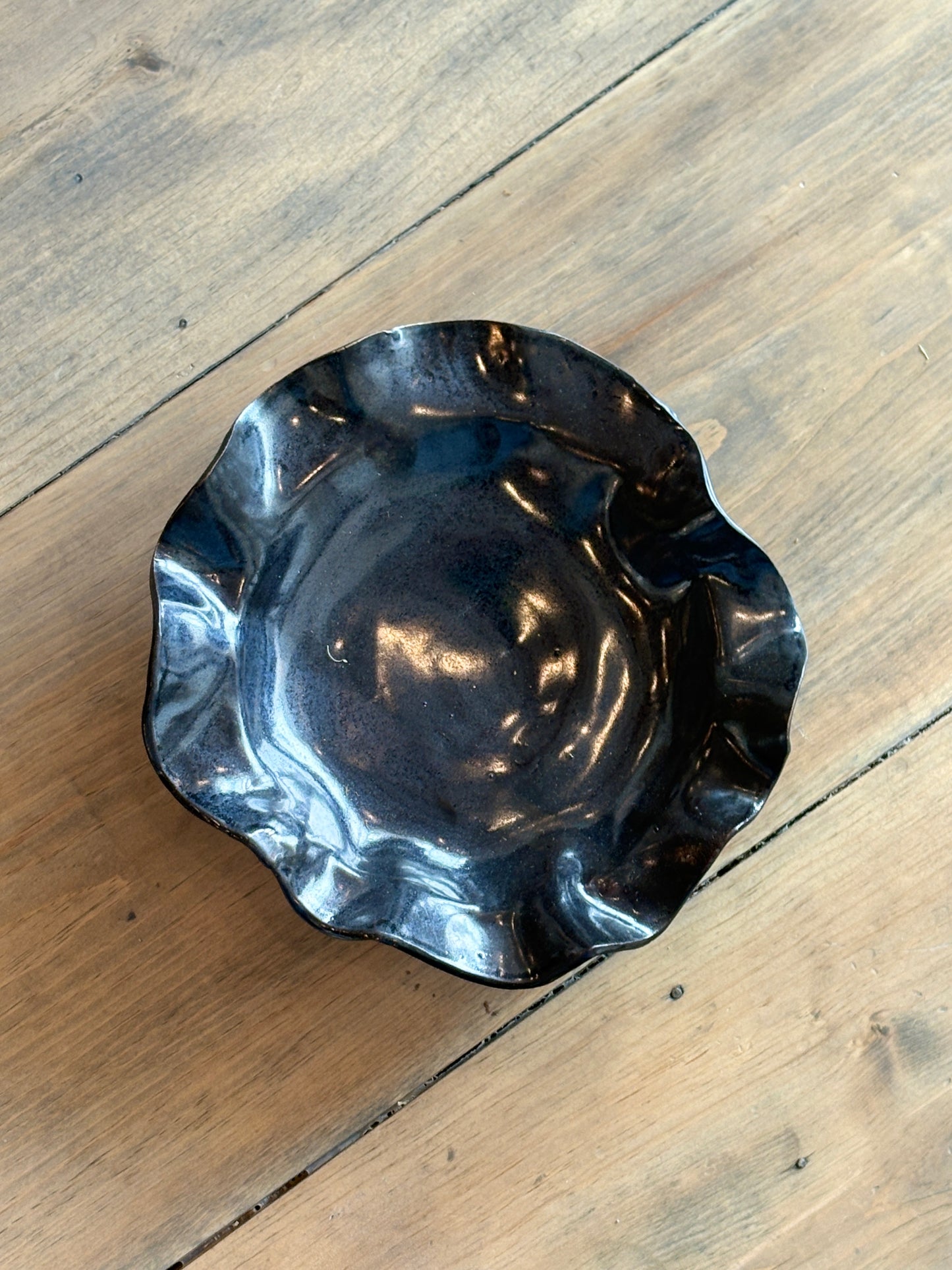 One Of A Kind Ruffle Pedestal Bowl
