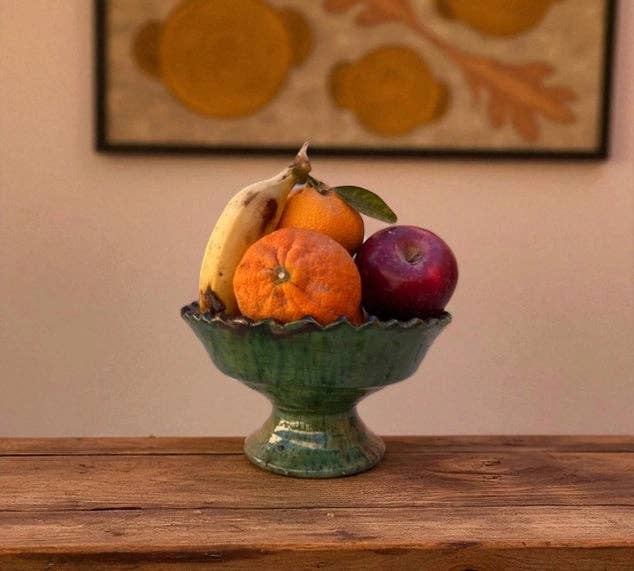 Tamegroute Fruit Bowl or Planter – Handmade Moroccan Pottery