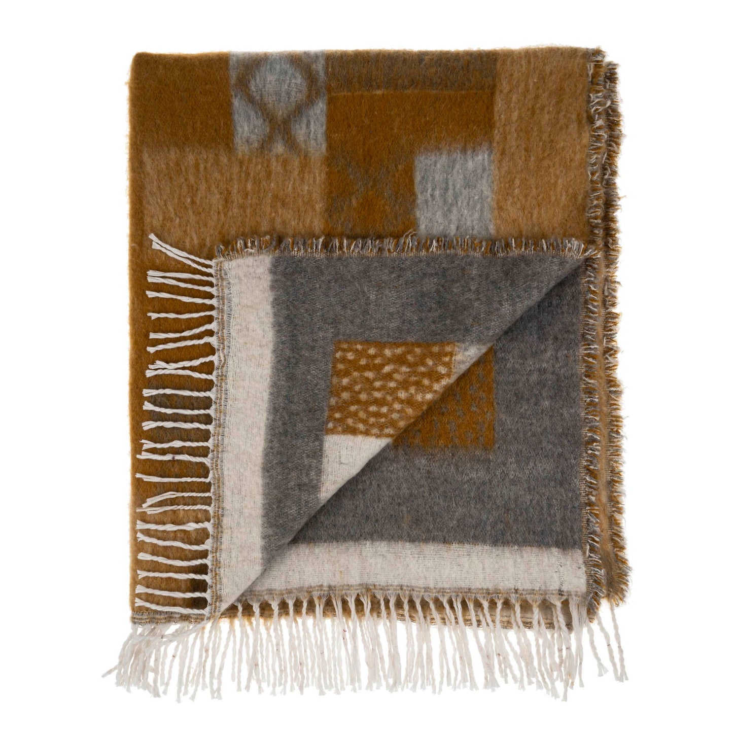 Geo Jacquard Throw, Amber