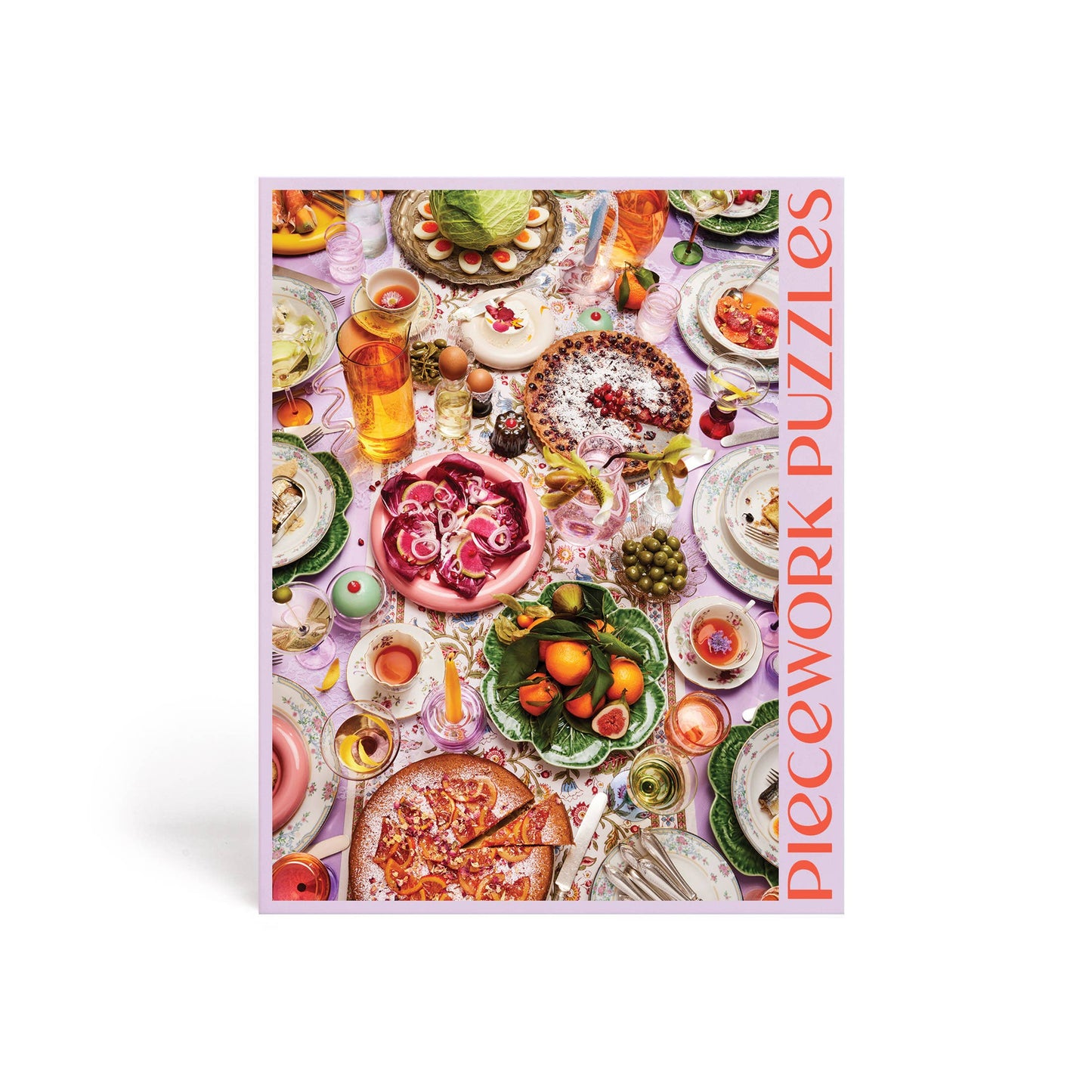 Italian-inspired Cin Cin puzzle featuring goblets and fruit on a vibrant tablescape