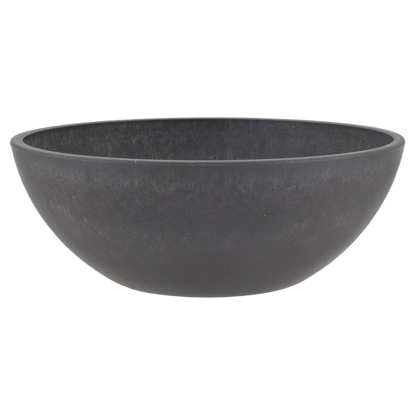 A garden bowl in dark charcoal color from the PSW pot collection from Arcadia garden products