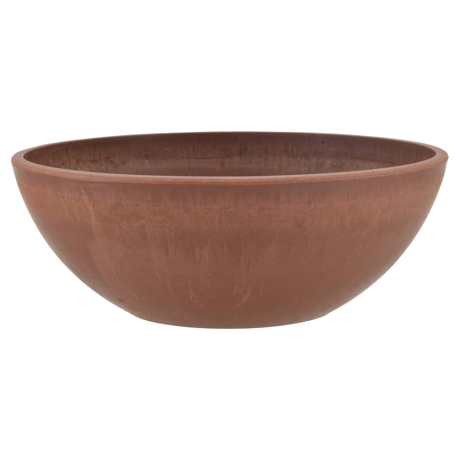 A garden bowl in terra cotta color from the PSW pot collection from Arcadia garden products
