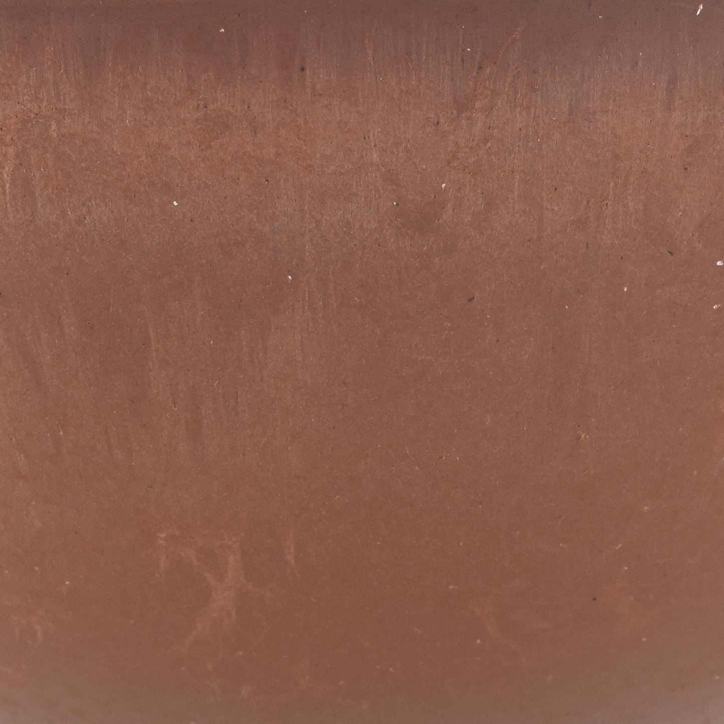 Close-up from the garden bowl in terra cotta color from the PSW pot collection from Arcadia garden products, where we can see the texture