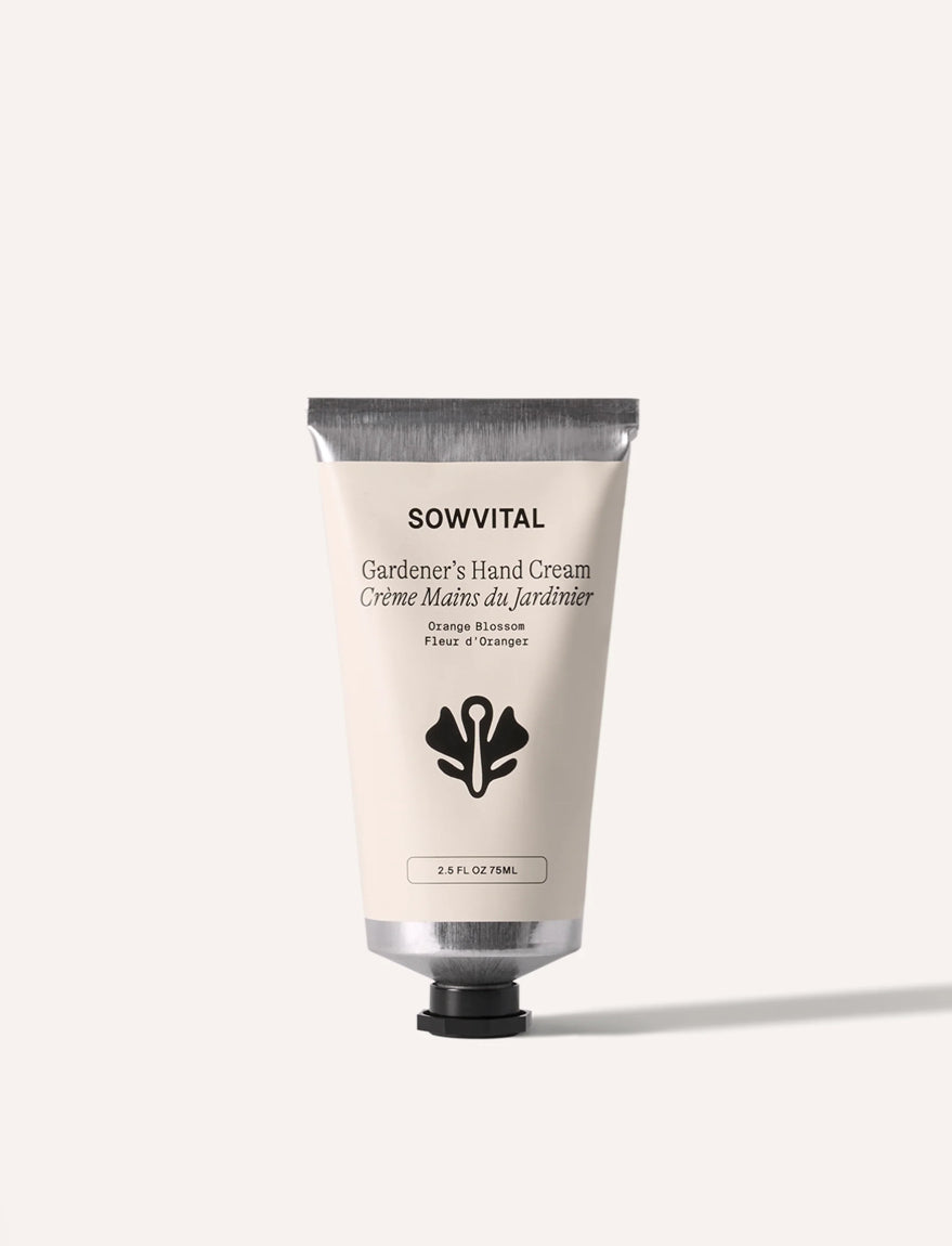 Sowvital hand cream tube for gardeners on a white background