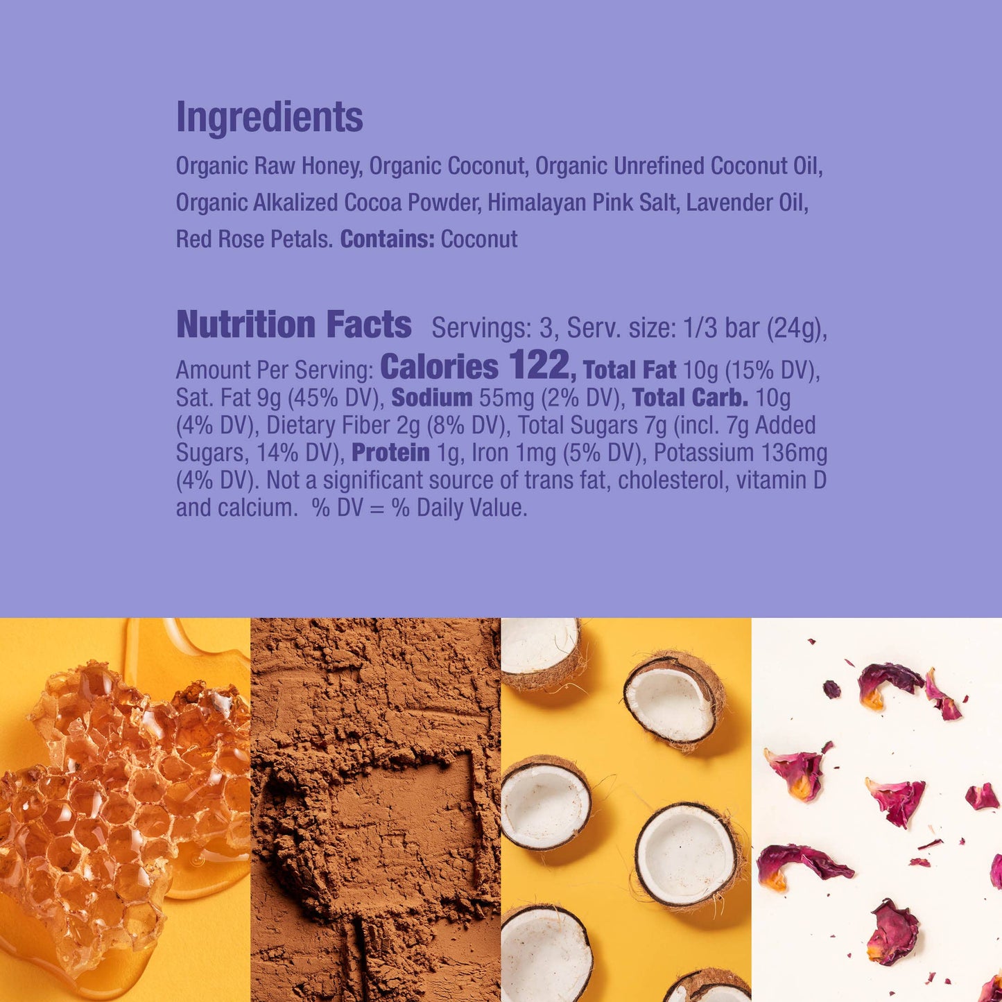Lavender Rose Cocoa Truffle Bar