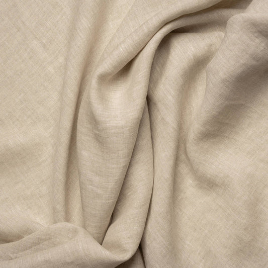 Close-up on the texture of a natural linen napkin from menique.