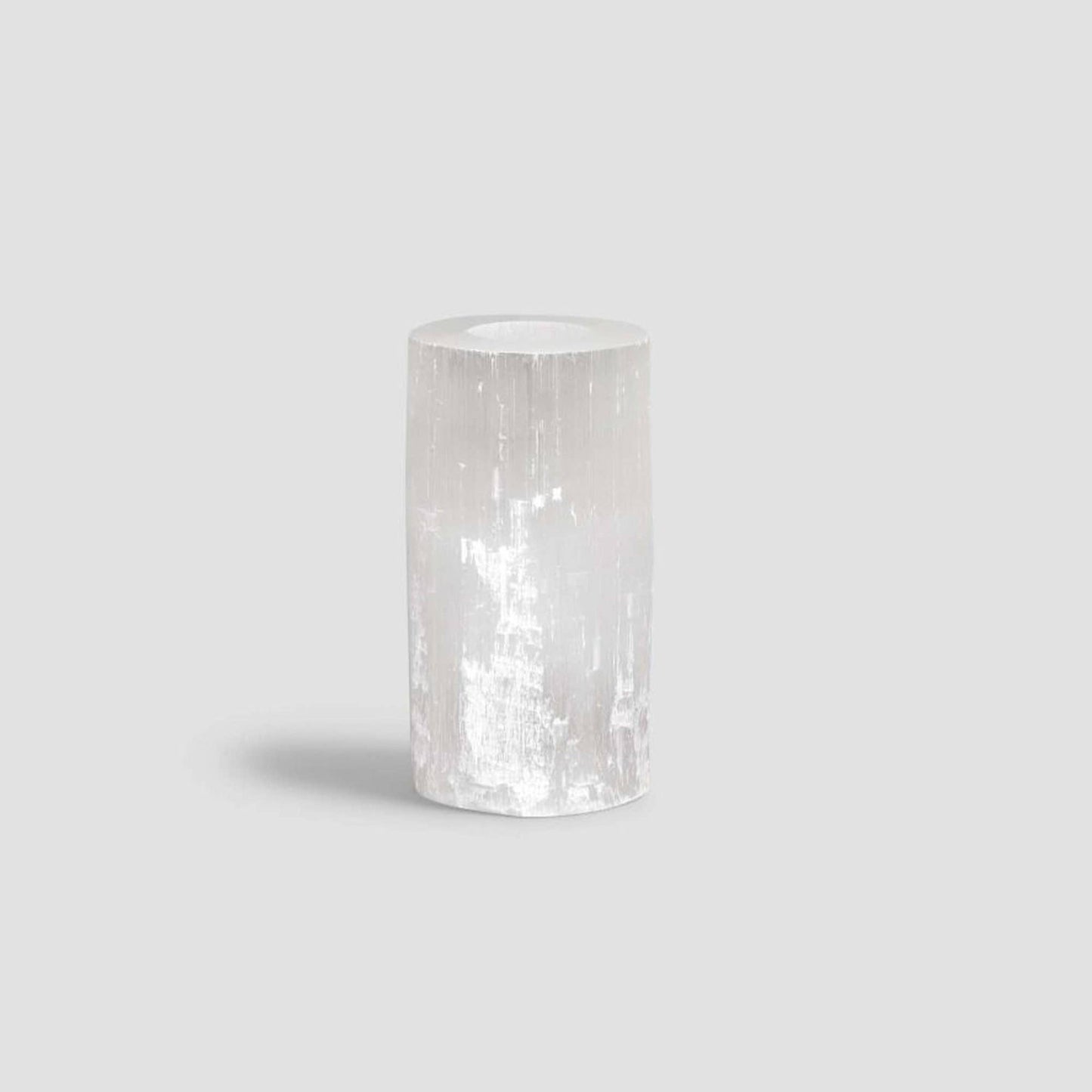 A big handmade moroccan selenite crystal candle holder.
